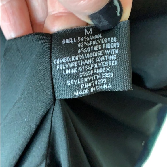 NWT WALTER BAKER 118 Sadie Blue Green Plaid Faux Leather Sleeve Coat MED - Picture 11 of 11